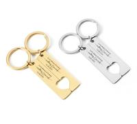 Custom Matching Keychains Personalized Couple Keyring with Name Date Initial 2 Pcs Heart Keychain Set for Boyfriend Girlfriend Customized Christmas Wedding Engagement Gifts for Him Her (Silver)