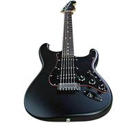 Custom Matte Black Color Electric Guitar, Solid Body,Rosewood Fretboard, Balck with Red Line PickGuard