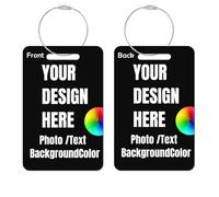Custom Medical Alert Luggage Tag, Medical Equipment Inside Tags, Personalized Stainless Steel Travel Tags and Identifiers for Bag Suitcases, ID Name Medic Info (Customzied, 2.13"x3.13")