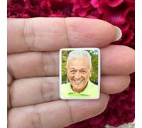 Custom Memorial Ceramic Photo Tile Italy 1"- Waterproof Porcelain Picture for Tombstone or Grave, Personalized Rect Headstone Plaque for Cemetery Decorations, Funeral Portrait, Memorial Tribute