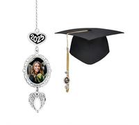 Custom Memorial Graduation Cap Tassel Charm Class of 2025 Graduation Cap Photo Charm Personalized Graduation Gifts Memorial Gifts Keep Your Loved One's Memory Close