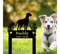 Custom Memorial Plaque for Dalmatians Dog Metal Sign,Personalized Memorials Plaques for Dogs Headstones & Loss Gifts,Pet Grave Marker Plaque Burial Stake for Cemetery Gardens Lawns Courtyard Outdoor