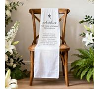Custom Memorial Wedding Chair Sign in Loving Memory Reserved Signs for Wedding with Love from Heaven Cotton Linen 15'' x 50'' Save a Seat for Someone in Heaven, We Know You Would Be Here