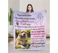 Custom Memory Blankets For Loss Of Dog Personalized Picture Throws Sympathy Gift For Dog Lover Pet Owner