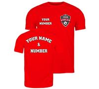 Custom Men’s Club Emblem 2026 T-Shirt | Your Name & Number | Long Sleeve | Personalised Flag Badge