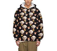 Custom Mens Hoodies Personalised Hoodie Design Your Add Text Logo Photo Custom Pullover with Image Name, Christmas Halloween Valentine's Day Personalised Gifts for Yourself Partner Friends Family