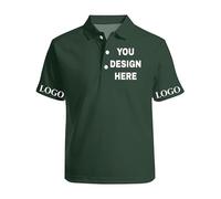 Custom Mens Polo Shirt Black Add Your Text Logo Photo Personalised Golf Polos Shirts Business Work Unisex Workwear Tops