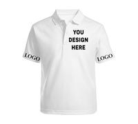Custom Mens Polo Shirt Black Add Your Text Logo Photo Personalised Golf Polos Shirts Business Work Unisex Workwear Tops
