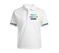 Custom Mens Polos Shirts Design Your Add Text Photo Company Logo Workwear Uniform Personalised Golf Polo Shirt Women Work t Shirt Black Top