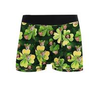 Custom Mens Underwear Boxers Personalized Photo Face Briefs Funny St Patricks Day Customised Underpants Breathable Comfy Boxer Briefs Couples Underwear (01-1-A, XXL)