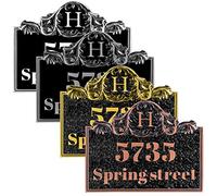 Custom Metal Address Plaque, Number Signs for House Wall, Street Name Sign, Modern House Numbers for Apartment, Office, Mailbox