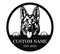 Custom Metal Dog Signs, Personalized Name Sign for Wall Decoration,Outdoor Indoor Home Decor,Welcome Sign,Housewarming Gift Belgian Malinois