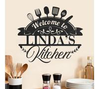 Custom Metal Kitchen Wall Sign - Personalized Family Name Decor, Cooking Gift for Mom, Grandma, or Chef on Mother’s Day or Christmas