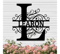 Custom Metal Last Name Sign - Personalized Door Hanger - Outdoor Wedding Gift - Monogram Sign for Home & Family