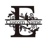Custom Metal Letter Signs - Personalized Monogram Wall Art for Home & Business - Outdoor Durable Name Plaques, Wedding Decor & Housewarming Gifts (E)