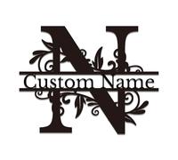 Custom Metal Letter Signs - Personalized Monogram Wall Art for Home & Business - Outdoor Durable Name Plaques, Wedding Decor & Housewarming Gifts (N)