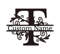 Custom Metal Letter Signs - Personalized Monogram Wall Art for Home & Business - Outdoor Durable Name Plaques, Wedding Decor & Housewarming Gifts (T)