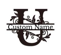 Custom Metal Letter Signs - Personalized Monogram Wall Art for Home & Business - Outdoor Durable Name Plaques, Wedding Decor & Housewarming Gifts (U)