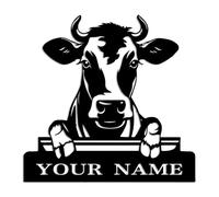 Custom Metal Sign - Cow Wall Art & Farmhouse Decor - Personalized Farmer Gift