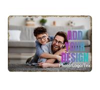 Custom Metal Sign Custom Signs Make Your Own Sign Add Text Logo Image Customize For Office Road Signs Garden, Hazard Outdoor Use 12"x8" (Color04, 8"x12")