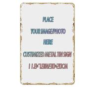 Custom Metal Sign Custom Signs Make Your Own Sign Add Text Logo Image Customize For Office Road Signs Garden, Hazard Outdoor Use 12"x8" (Color01, 12"x8")