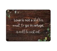 Custom Metal Sign Love Is Not A Shelter, Want to Go in Refuge Home Decor Metal Plaque for Entryway Coffee Bar Shop Art Poster Gift for Garden 10x14 Inch