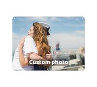 HAOANGZHE Custom Metal Sign, Personalised Metal Tin Sign, Personalised Tin Sign Plaque, Customize your photos and text, The Art Iron Painting, for Outdoor Yard Business Signs Home Decor