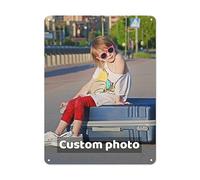 HAOANGZHE Custom Metal Sign, Personalised Metal Tin Sign, Personalised Tin Sign Plaque, Customize your photos and text, The Art Iron Painting, for Outdoor Yard Business Signs Home Decor