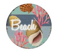 Custom Metal Sign Sea Snail Starfish Nautical Beach Ocean Theme Wall Decorations Aluminum Metal Sign for Living Room Laundry Patio Sea Animal Turtle Octopus Crab Art Poster Gift for Shop 9x9 Round