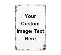 Custom Metal Text Image Sign Personalised Metal Sign Custom Warning Sign Customized Aluminum Sign Personalised Garage Signs for Man Cave Backyard Club Garage Garden Kitchen Delivery Sign 12 X 16 Inch