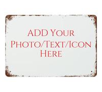 Custom Metal Tin Sign With Your Own Image/logo/Text, Personalized Vintage Style Retro Tin Sign Custom Sign for Wall Outdoor, Indoor, Street, Office, Home, Business, Bathroom, Gift, Bar Man Cave Signs