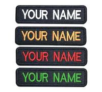 Custom Military Patches, 2Pcs Personalised Embroidery Name Tag with Hook Loop Iron on, Tactical Moral Name Patch for Uniform Jacket Backpacks Work Shirts
