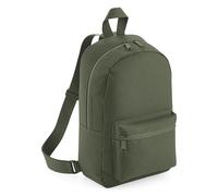 Custom Mini Fashion Backpack - Personalised Unisex Essential Bag in Durable Polyester - Lightweight, Stylish Daypack in Multiple Colours for Travel, School, or Everyday Use (Olive Green)