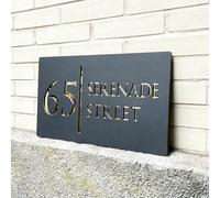 Custom Modern Cutting Acrylic House Numbers Plate, 3D Number Sign Outside Address Name Door Wall Room Plaque, Waterproof Outdoor Nameplate For Home Apartment Decoration(25 * 45cm)