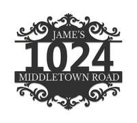 Custom Modern Digital Metal Address Sign, Purely Numerical House Number Plaque, Minimalist Outdoor Wall Art for Exterior and Garden (Style-2)