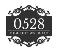 Custom Modern Digital Metal Address Sign, Purely Numerical House Number Plaque, Minimalist Outdoor Wall Art for Exterior and Garden (Style-5)