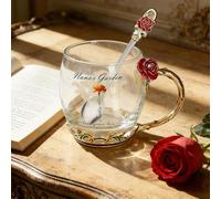 Custom Mom Mug with Kids Names, Personalized Enamel Flower Tea Cup, Grandma's Garden Love Grows Here Enamel Flowers Tea Cup, Mother's Day Flower Glass Mug for Nana