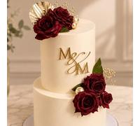 Custom Monogram Cake Topper, Personalized Acrylic Letter Cake Charm For Wedding, Anniversary, Birthday, Bridal Shower, Engagement Party