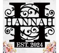 Custom Monogram Wall Decor with Family Last Name and Established Year, Metal Outdoor or Indoor Wall Art, Anniversary or Wedding Gift for Couples, Unique Home Decor for Entryway or Porch