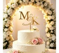 Custom Monogram Wedding Cake Topper Personalized Initial Acrylic Cake Decor