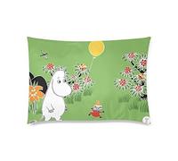 Custom Moomins Valley Cartoon Pillowcase 16x24 two sides Zippered Rectangle PillowCases Throw Pillow Covers