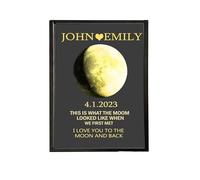 Custom Moon Phase Print Picture Frame,Mothers Day Moon Phase Gift -This Is What The Moon Looked Like-Moon Phase Photo Frame,Wall Art Decor Poster Gift For Mom Birthday,Anniversay (moon Frame)