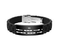CUSTOM Morse Code Men Bracelet Secret Code Bracelet Secret Message Engrave Bracelet for Boyfriend Brother Father Husband Godfather Hidden Message Bracelet (Style two)