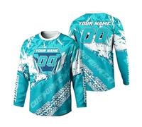 Custom Motocross Jersey,Personalized Motocross Jersey with Name/Number,Men Off-Road Motorcycle Riding Long-Sleeve Shirt (Style 26)
