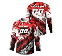 Custom Motocross Jersey,Personalized Motocross Jersey with Name/Number,Men Off-Road Motorcycle Riding Long-Sleeve Shirt (Style 2)