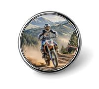 Custom Motocross Lapel Pin Aluminum Alloy Button Badge Personalized Exquisite Brooch Classic Mini Pin 1 Inch for Backpacks Hat Suit Jacket Clothing Decoration