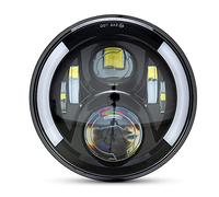 Custom Motorbike LED Headlight Insert 7 Inch 178mm 60W 3000LM | Universal Fit - Any 7” Headlamp Bucket Bowl | High-Low Beam | Optional Indicators Turn Signals | DRL Daytime Running Lights | Easy Fit