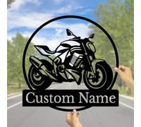 Custom Motorcycle Garage Metal Wall Art, Personalized Motorcycle Metal Sign, Motorcycle Art, Bike Lover Gift Last Name Plaque,Garage Decor, Father's Day Gift (Style-3)