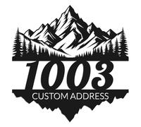 Custom Mountain Address Sign, Personalized Metal House Number Plaque, Scenic Forest Yard Decor, Street Name Sign with Numbers, Outdoor Rustic Wall Art, Front Door Entrance Accessory (Style-4)