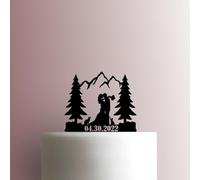 Custom Mountain Wedding Cats Date Acrylic Cake Topper 3mm Thick Premium Laser Cut Cake Decoration for Birthday, Wedding, Baby Shower & Party Cakes Durable Reusable